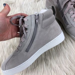 Vionic Shoes | Nwot Vionic Gray Suede Jenning High Top Sneaker | Poshmark